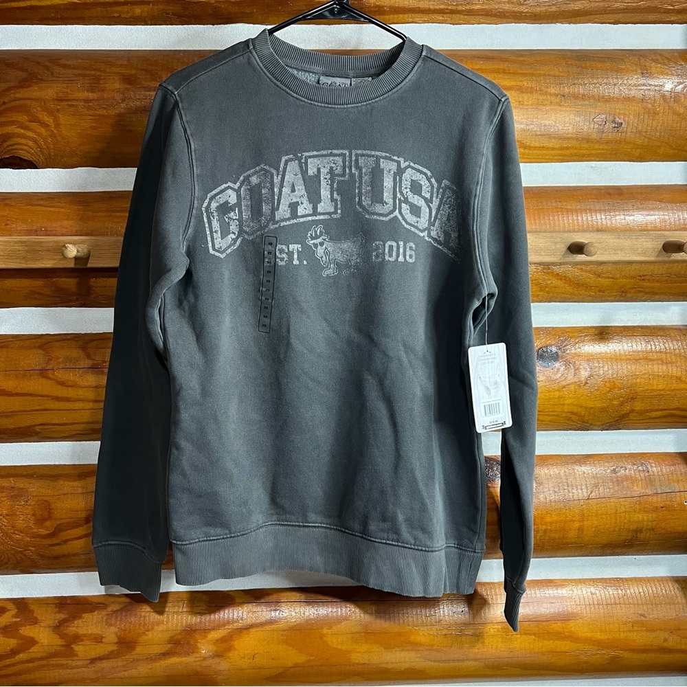 GOAT USA Charcoal‎ Crewneck Sweatshirt for Women Xsmall